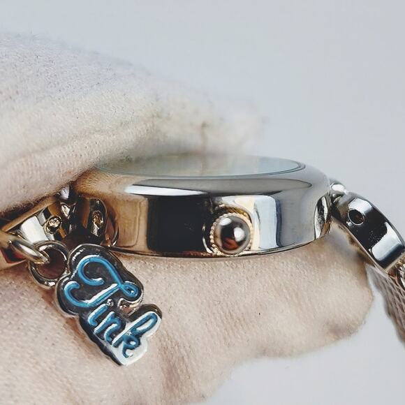 Disney Tinker Bell Silver-Toned Metal Band Watch New in Box - Picture 3 of 8